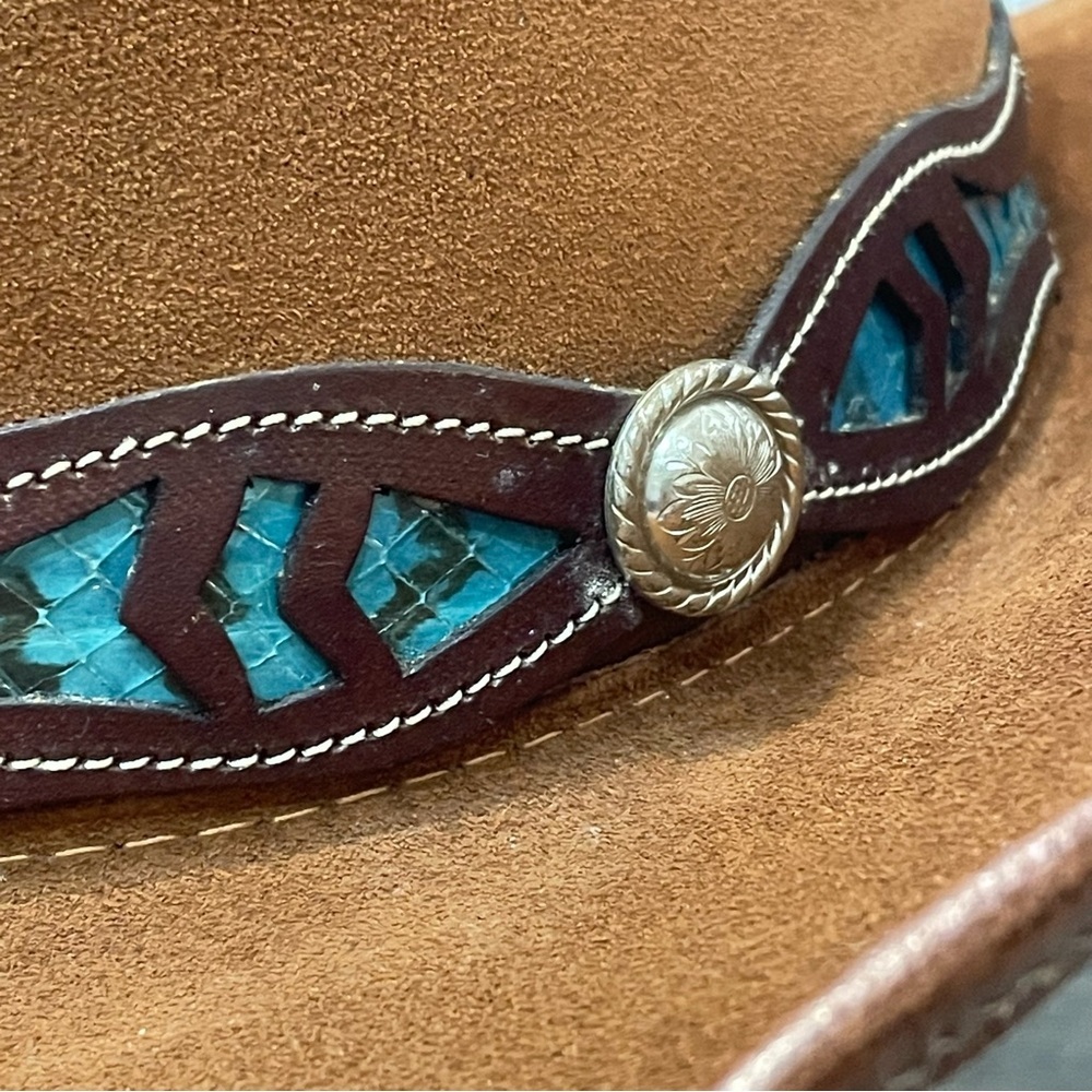 Winfield Cover Company  Western Hat. Size XXL. Turquoise color band. Pre-owned. - Picture 6 of 12